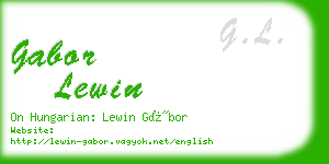 gabor lewin business card